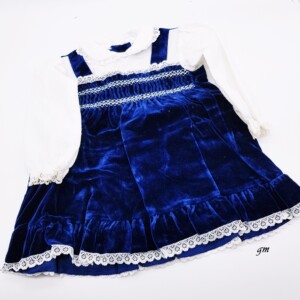 Vintage, Baby-Kleidchen, Samtkleid