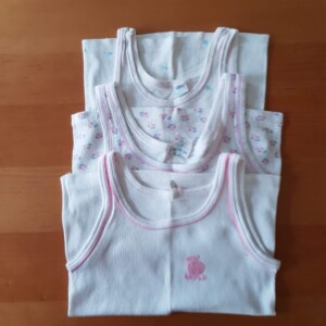 Unterhemden Mädchen 3er-Set Gr. 128 vintage