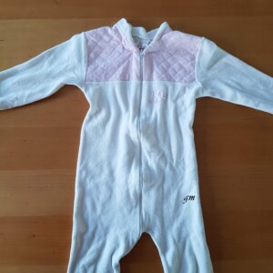 Vintage, Strampler weiß rosa Größe 86/92