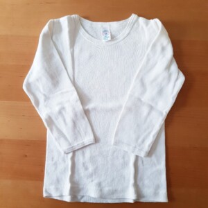 vintage weißes langarm Unterhemd Gr 128