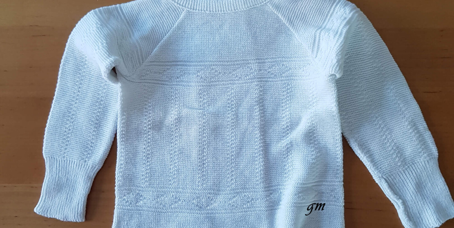 Vintage 50er, Babyjäckchen, weiß Gr. 50